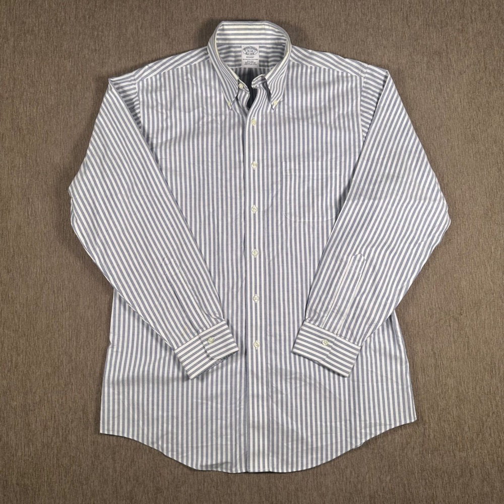 Brooks Brothers Regent Non-Iron Supima Cotton Striped Dress Shirt Mens 16-34
